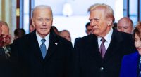 President Biden and President-elect Trump arriving at an inauguration ceremony.