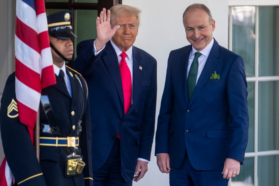 President Donald Trump and Irish Prime Minister Micheal Martin at the White House.