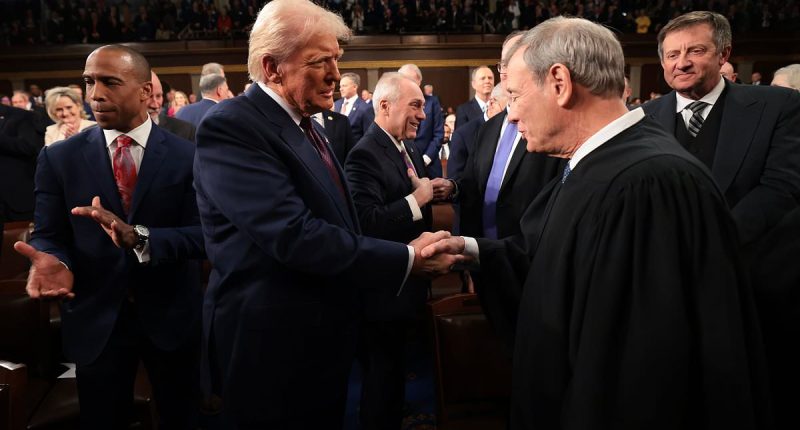 Trump's hot mic moment with Supreme Court Justice sparks wild theories