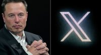 Elon Musk and the X logo.