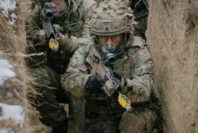 British soldiers during NATO exercise Steadfast Dart.