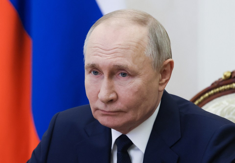 Vladimir Putin at a Security Council meeting.