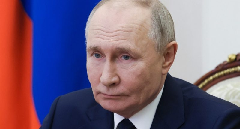 Vladimir Putin at a Security Council meeting.