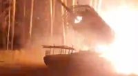 Russian TOS-1 flamethrower striking Ukrainian positions.