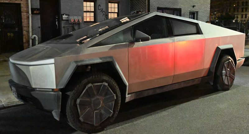 Vandals make crucial mistake while scrawling hate symbol on Tesla