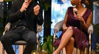 Prince Harry, Alix Lebec, and Dr. Sophie Chandauka participating in a panel discussion.