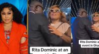 Video of man tightly hugging Rita Dominic in Ghana stirs reactions -