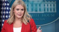 White House Press Secretary Karoline Leavitt at a press briefing.