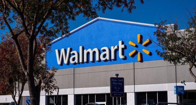 Walmart store exterior in Martinez, California.