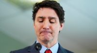 Justin Trudeau at a press conference.