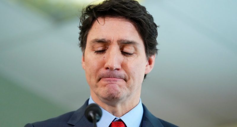 Justin Trudeau at a press conference.