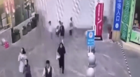People walking in a city street.