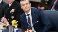 Pete Hegseth, US Secretary of Defense, at a meeting.