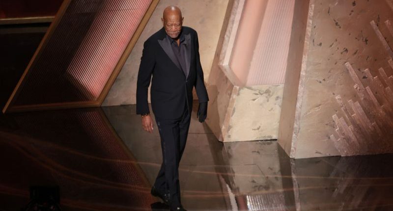 Why Morgan Freeman wore a glove at the 2025 Oscars