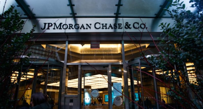 JPMorgan Chase & Co. building entrance.