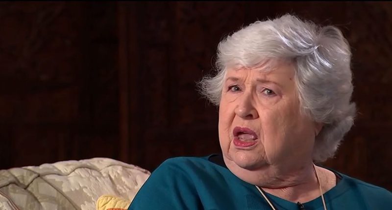 Woman speaking during an interview.