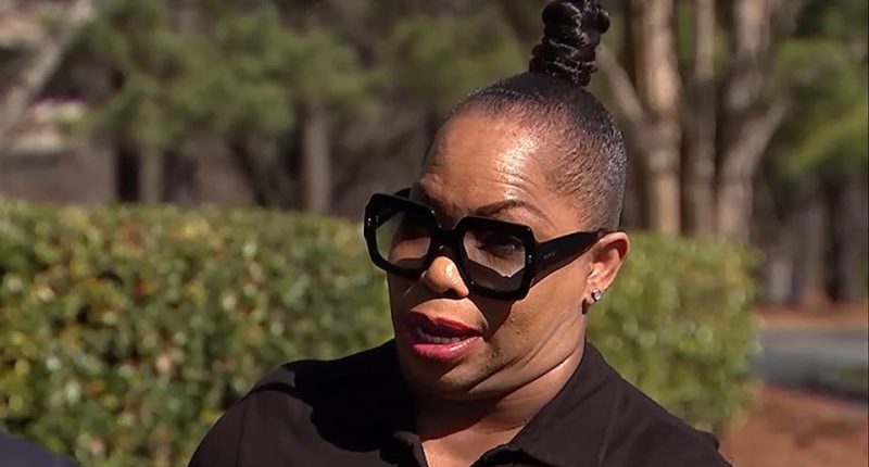 Woman being interviewed about losing her home due to unpaid HOA dues.