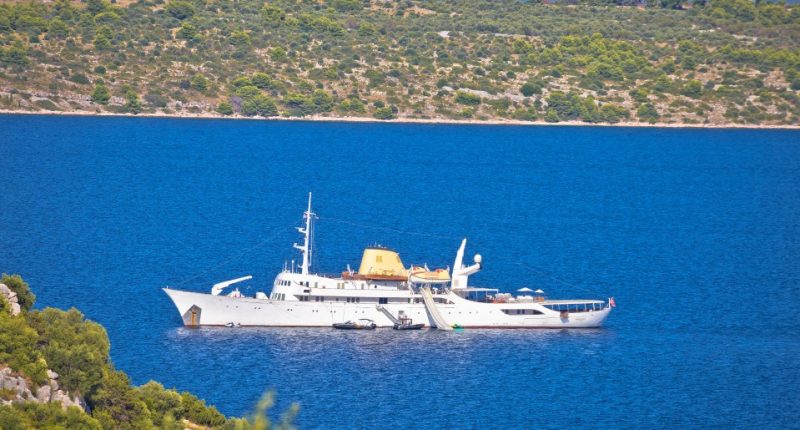 Christina O yacht in Kornati National Park.