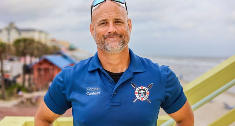 Portrait of Captain Canfield, Volusia County Beach Safety.