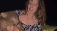 Influencer seen taking baby wombat