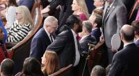 A Texas senator was been told to leave the chamber during US President Donald Trump's first address to Congress.Al Green, a democrat, ﻿who has been elected since 2005 was ushered out after a rowdy start to Trump's speech.
