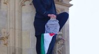 A man with a Palestinian flag who climbed London's Big Ben tower is arrested