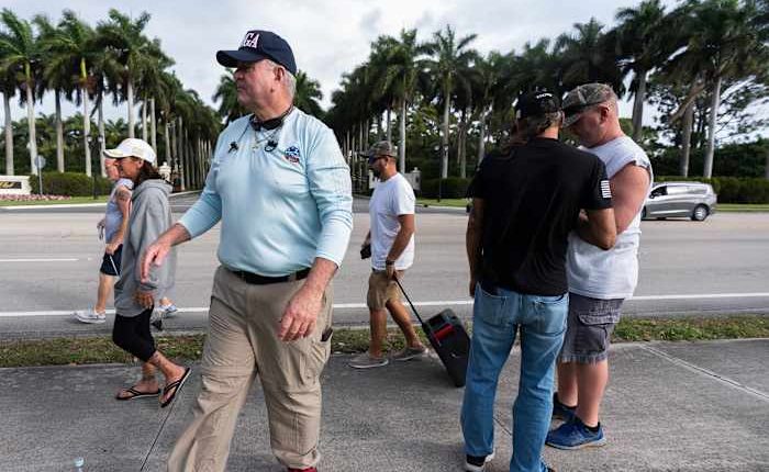 A weekend ritual for Trump's Florida die-hards to get a brief glimpse of their political hero