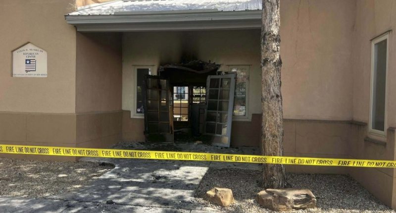 Authorities investigate damaging fire at New Mexico's GOP headquarters