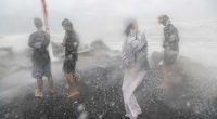 Authorities warn 'idiot' beachgoers to stay away from treacherous coastline