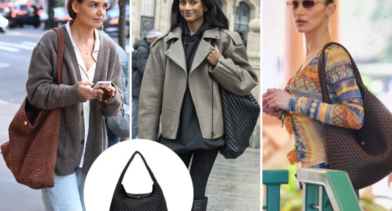 Bella Hadid just wore Katie Holmes’ bag that sold out 8 times and it’s  $210 and under