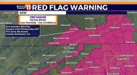 Brush fires burning across the region Saturday as Red Flag Warnings continue