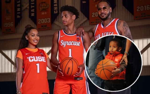 CARMELO ANTHONY AND LA LA'S SON, KIYAN, TURNS 18!