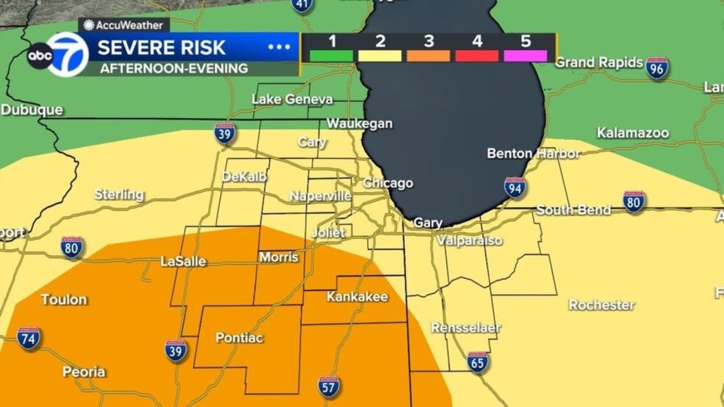 Chicago, Illinois severe weather outlook: Tornado Watch for SW suburbs, NW Indiana Wednesday; thunderstorm threat, snow | Radar