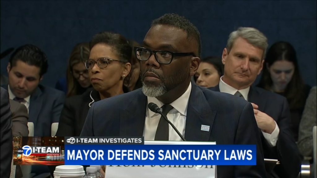 Chicago Mayor Brandon Johnson defends spending on migrant crisis during sanctuary city hearings in Washington DC