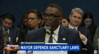Chicago Mayor Brandon Johnson defends spending on migrant crisis during sanctuary city hearings in Washington DC