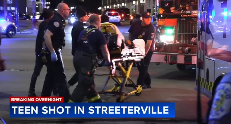 Chicago shooting injures boy as large crowd of teens seen on North City Front Plaza Drive in Streeterville: CPD