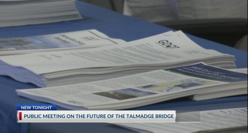 City, state leaders hold public meeting to discuss Talmage Bridge