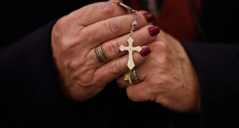 Clutched by the global faithful and draped on candles and statues, rosaries abound for Pope Francis