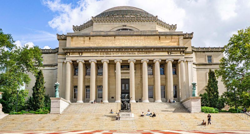 Columbia University's interim president steps down