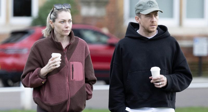 Danny Jones and wife Georgia are seen out for a coffee