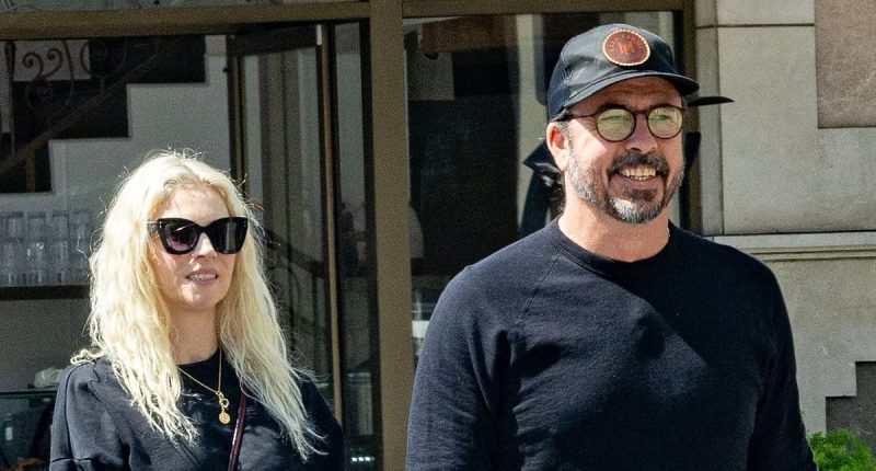 Dave Grohl and wife Jordyn Blum on rare outing in LA after love child
