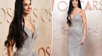 Demi Moore shimmers in silver on the Oscars 2025 red carpet
