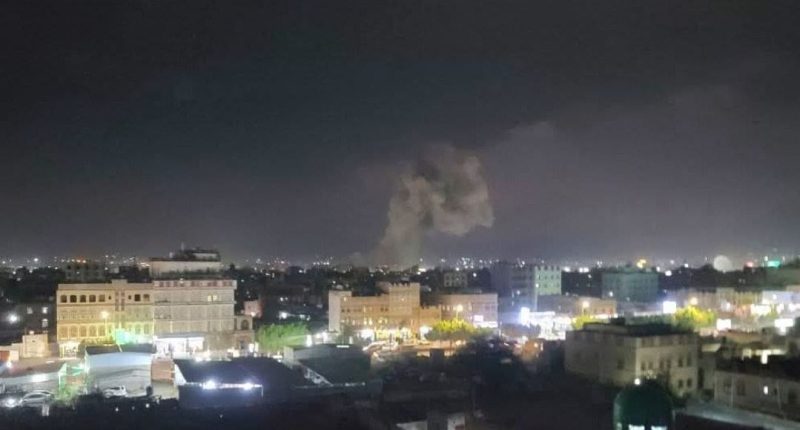 Donald Trump reveals he has ordered 'decisive and powerful' military action against Houthi terrorists in Yemen - as air strikes hit the capital Sanaa