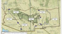 Mexican Wolf Experimental Population Area map 2015, courtesy of the U.S. Fish and Wildlife Service