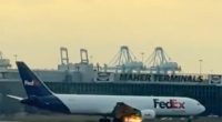 FedEx cargo plane makes emergency landing following bird strike, engine fire