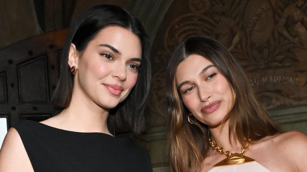 Hailey Bieber supported by BFF Kendall Jenner at pilates class