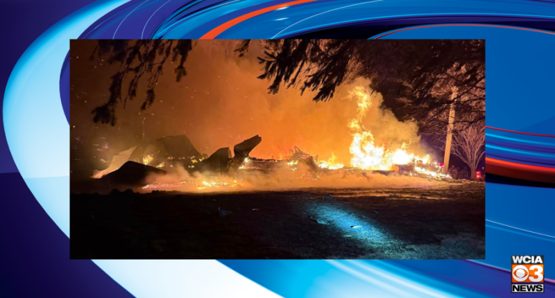 Home considered 'total loss' following fire near Fairbury