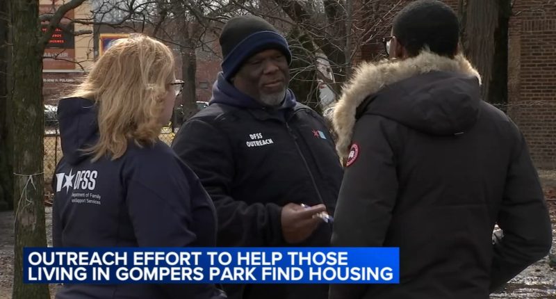 Homeless living in Gompers Park view apartments as part of Chicago 'Accelerated Moving Event' on Northwest Side
