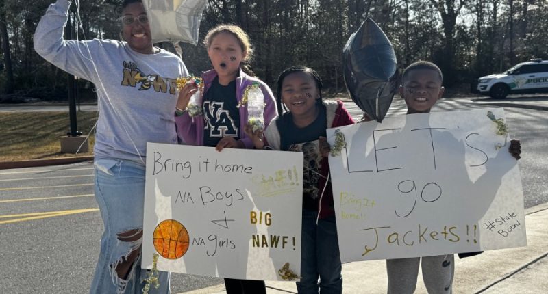 Huge state finals send off for North Augusta girls and boys basketball teams