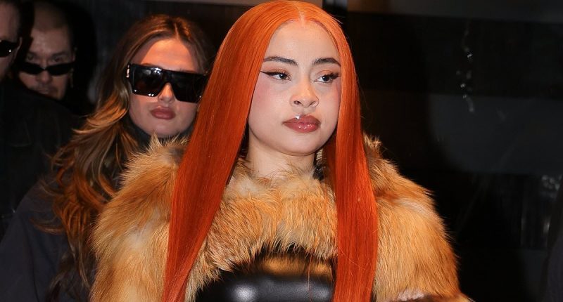 Ice Spice turns heads in leather co-ord set during Paris Fashion Week